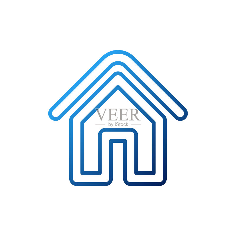 房屋Logo图标矢量设计,适用于房地产建筑行业图标素材