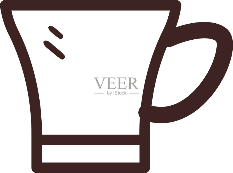咖啡杯线条图标设计图标素材