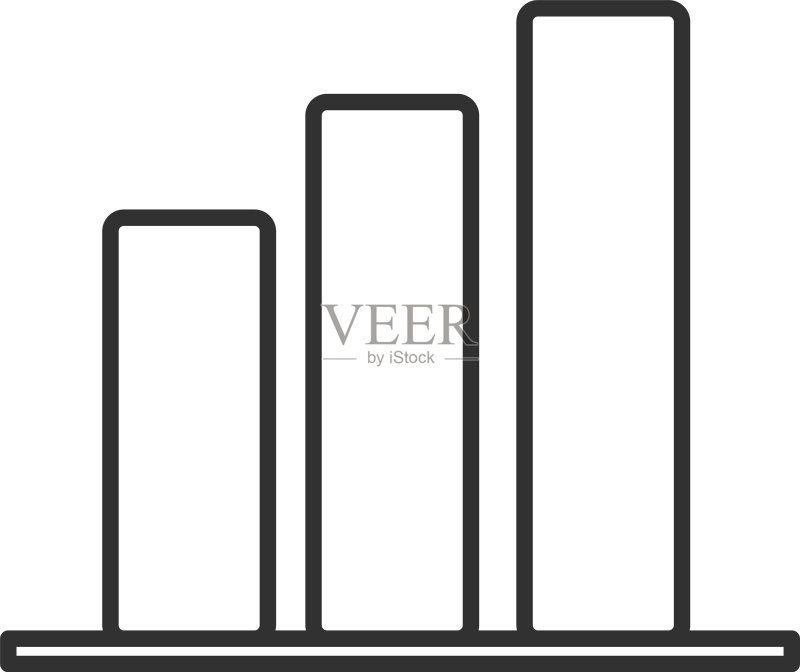 数据分析图表报告增长箭头图标素材
