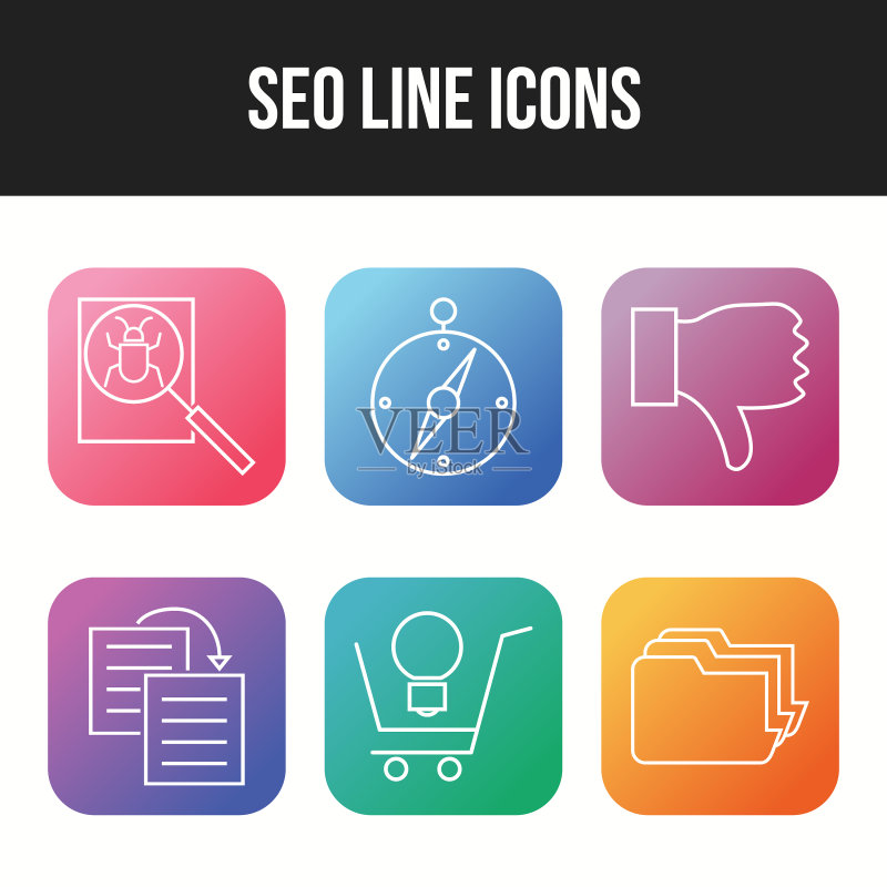 SEO和商业图标,可用于商业用途图标素材