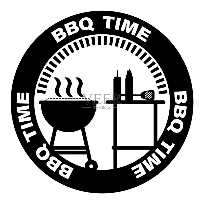 夏季烧烤野餐logo合集图标素材