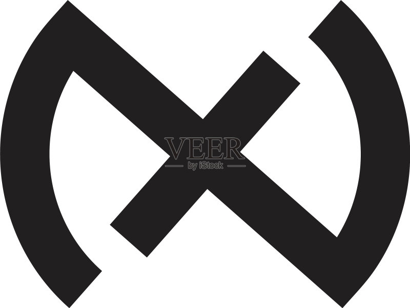 字母NX简约几何标志图标素材