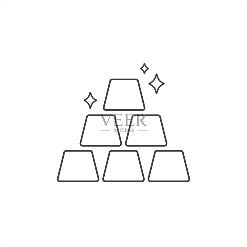 金条线条图标矢量图图标素材