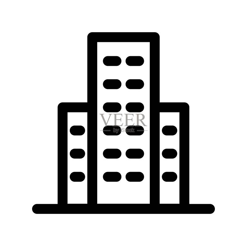 商人进步黑白方块图标图标素材