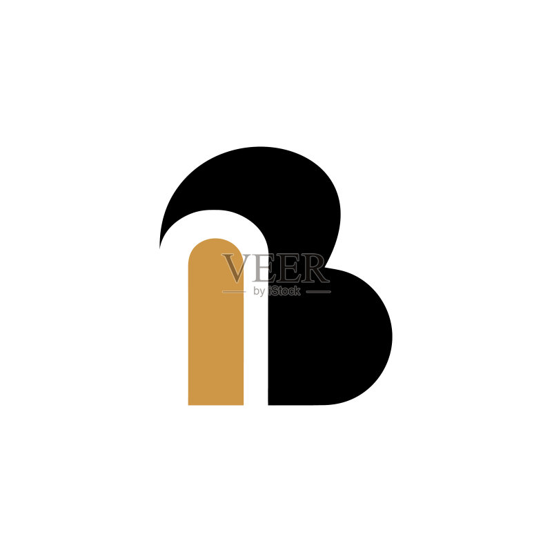 字母IB或BI标志设计图标素材