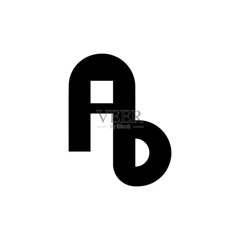 字母IB或BI标志设计图标素材