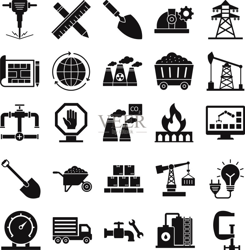 工业和建筑隔离图标图标素材