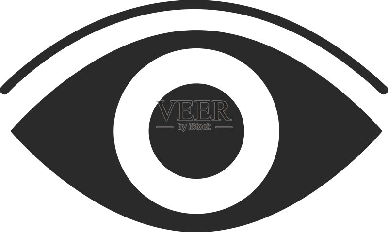 人眼视觉光学轮廓图标样式图标素材
