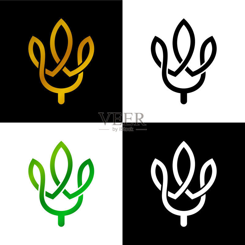 叶的标志图标素材