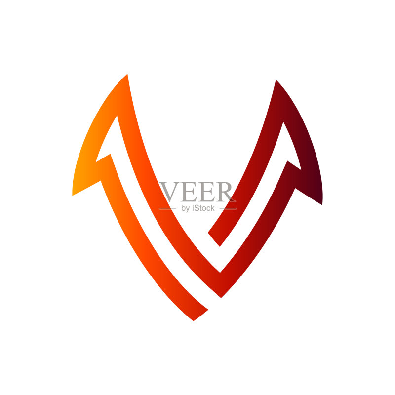 字母V标志图标素材