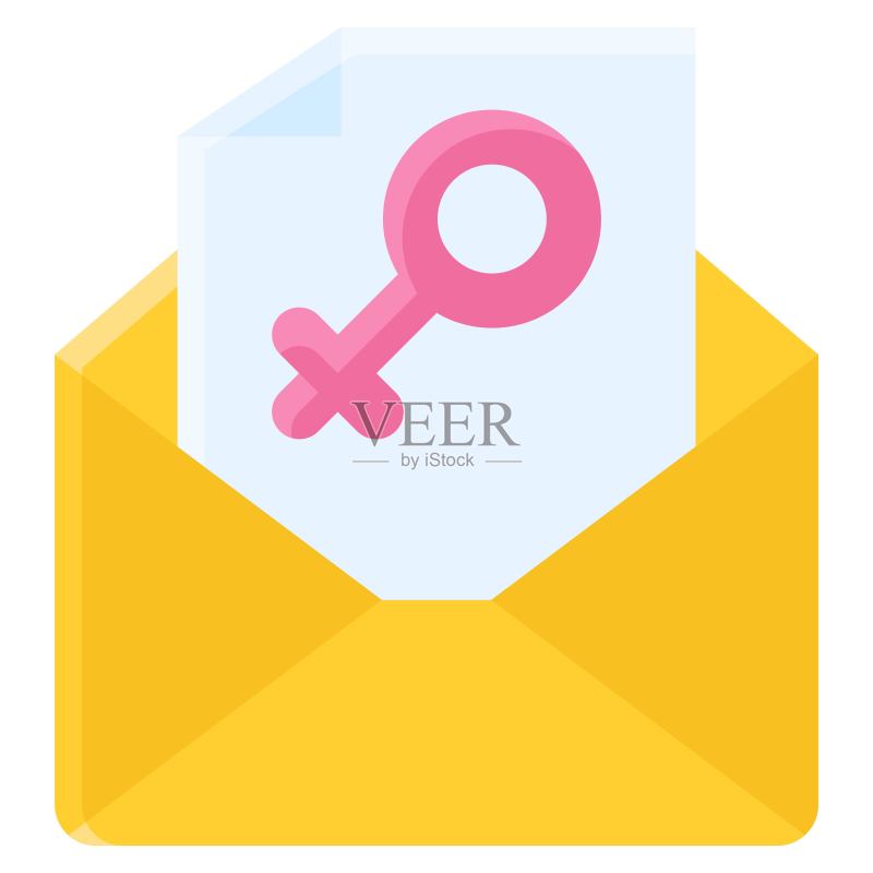 女性主义相关邮件图标矢量图图标素材