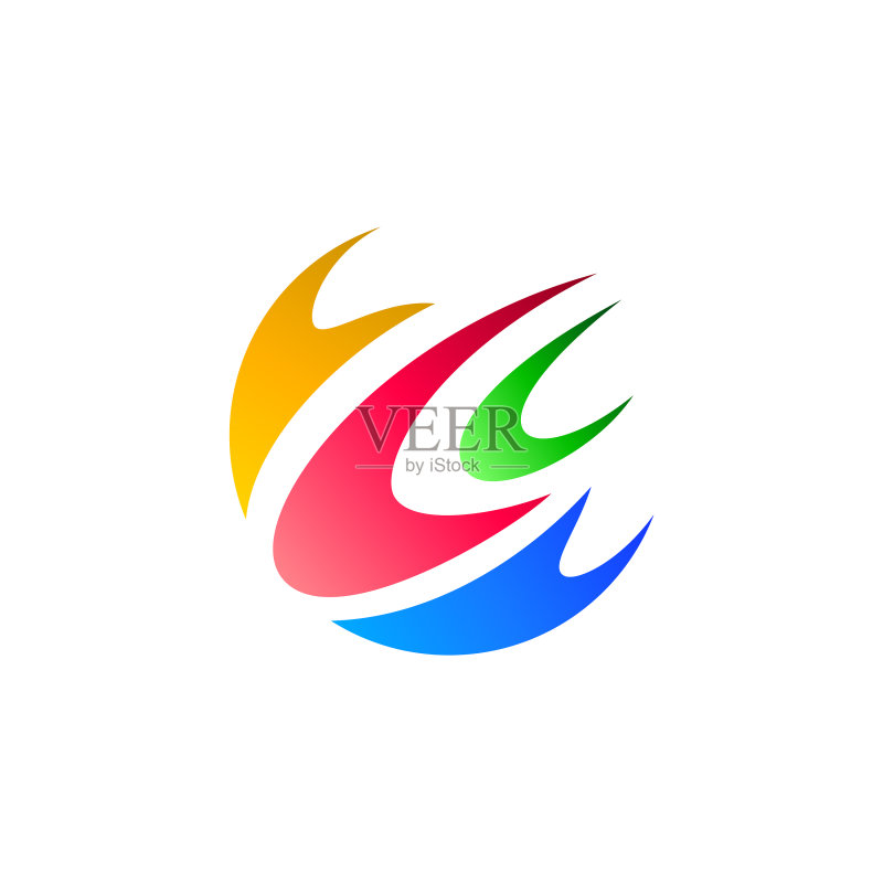 彩色彗星Logo图标素材