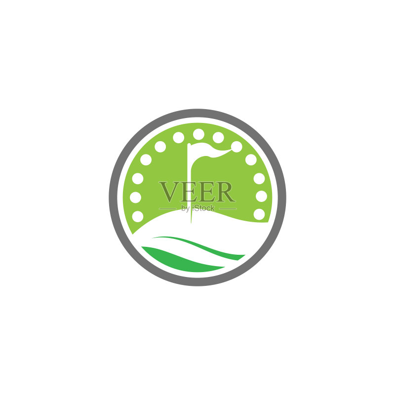高尔夫球LOGO和图标图标素材