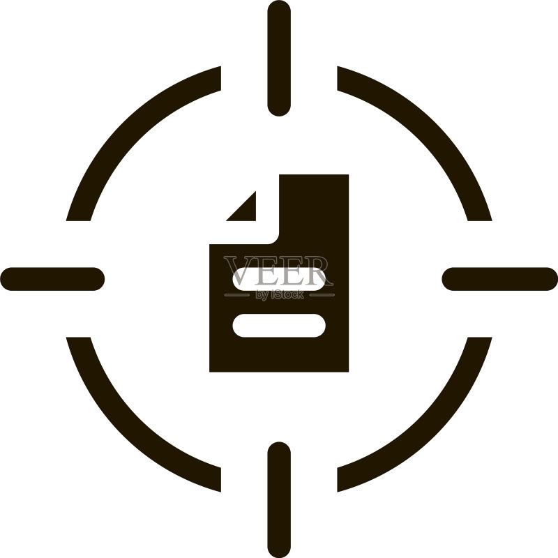 新目标新合同图标字形图标素材