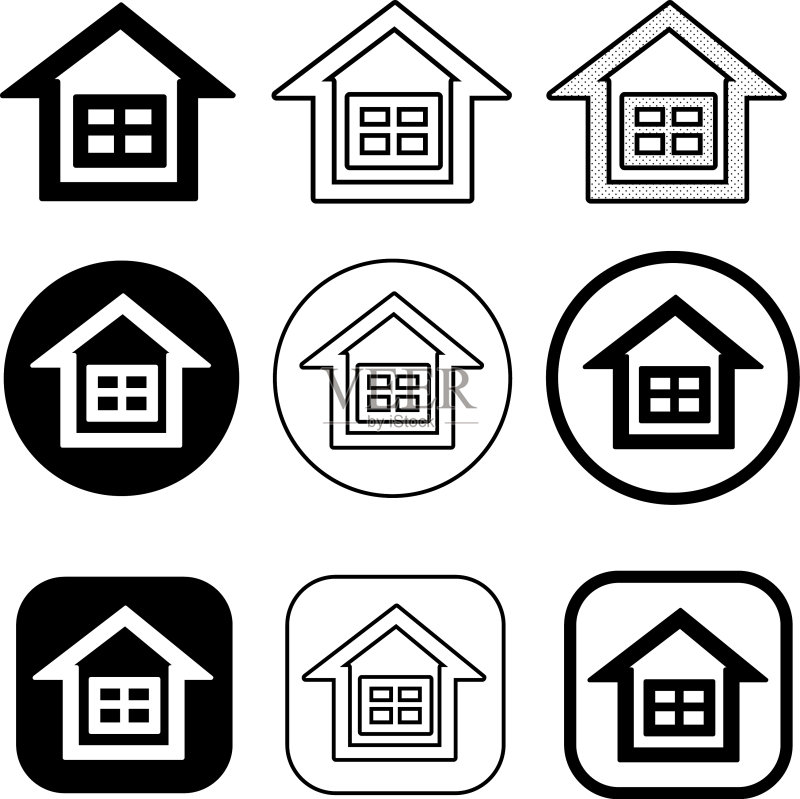 简约房屋家居图标符号图标素材