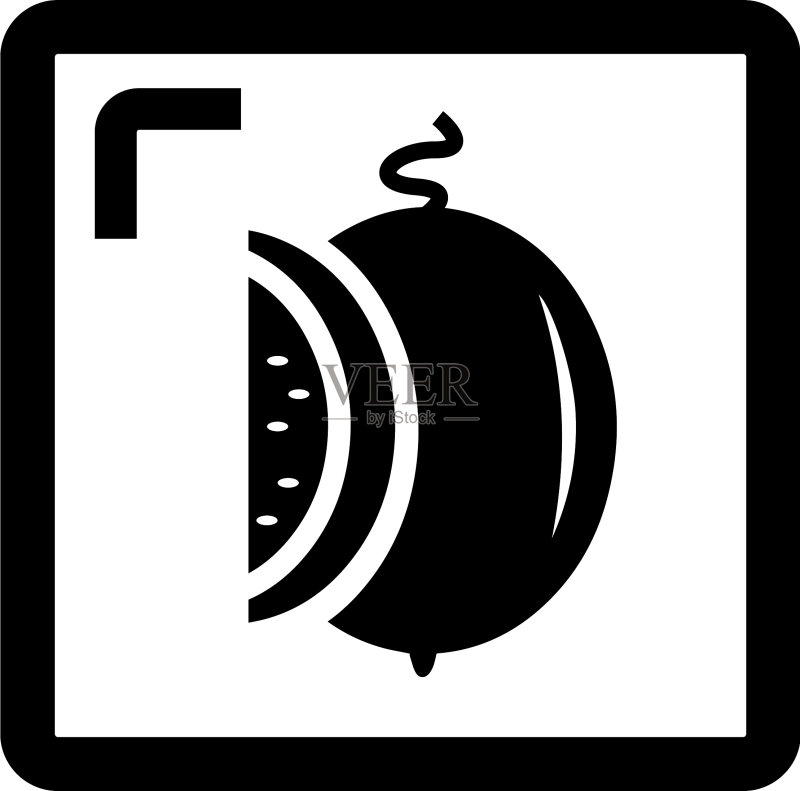 西瓜图标符号标志图标素材