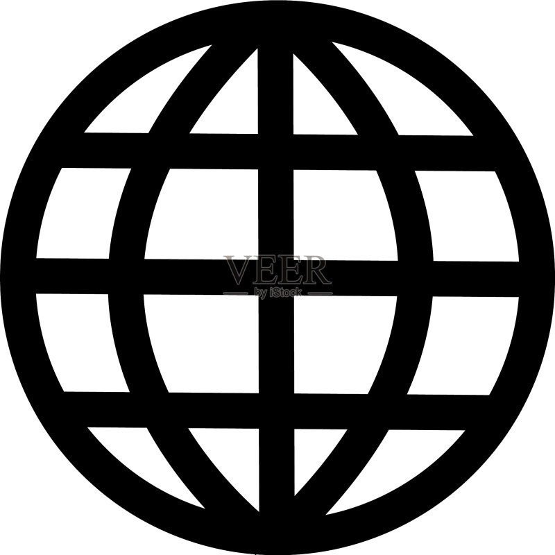 地球图标世界图标地球仪图标标志符号图标素材