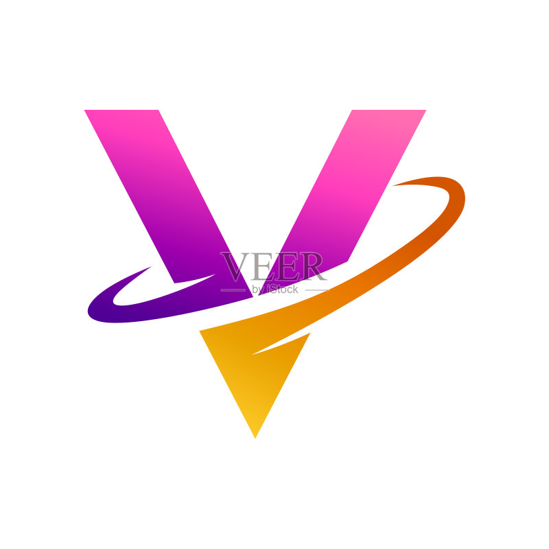 字母V标志图标素材