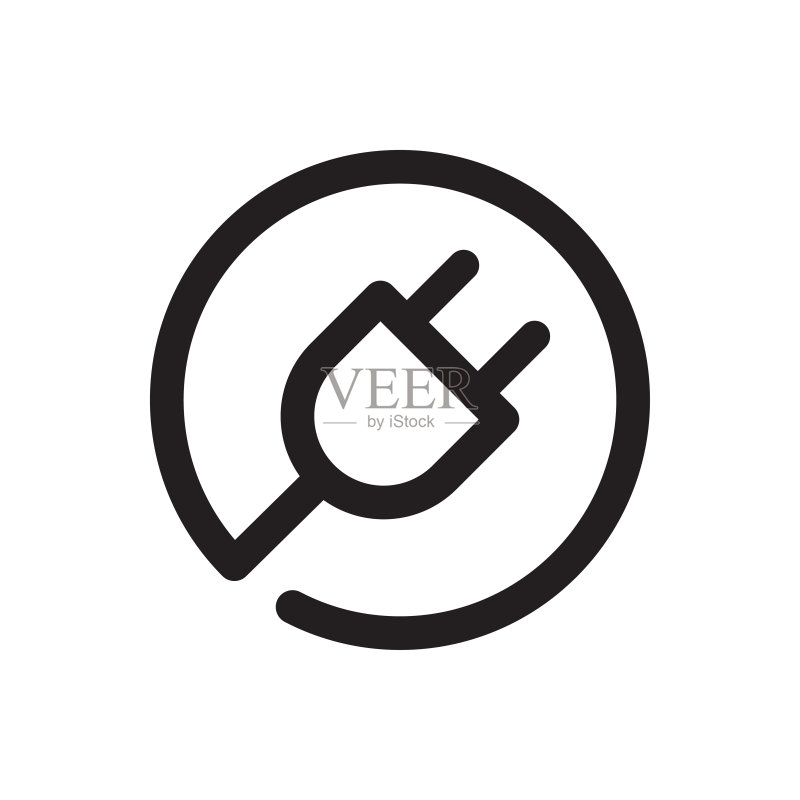 用于图形设计、logo、网站、社交媒体、移动应用程序、UI的插头矢量图标图标素材