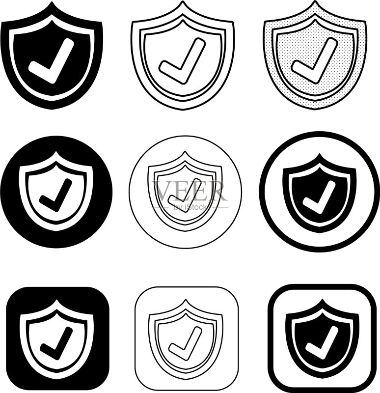 简约安全图标标志设计图标素材