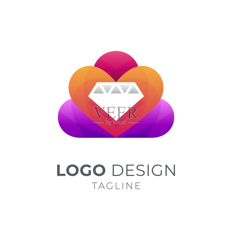 云朵钻石Logo图标素材