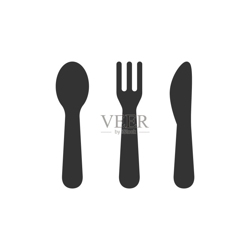 餐具黑色图标图标素材