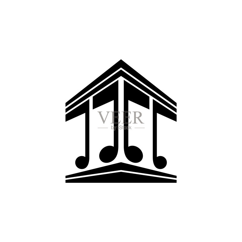 音乐建筑标志图标素材