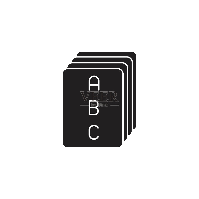ABC文字卡片符号装饰图标素材