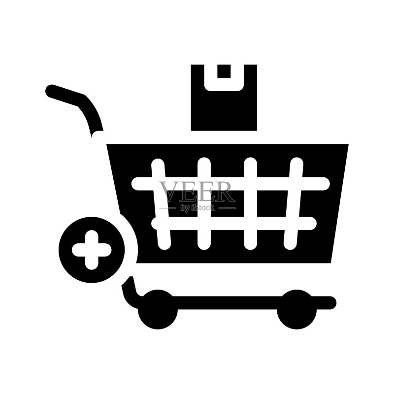购买商品并加入购物车图标矢量插画图标素材