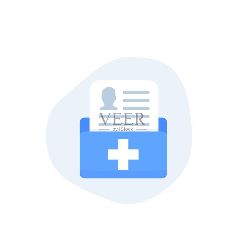 医疗档案图标扁平设计图标素材