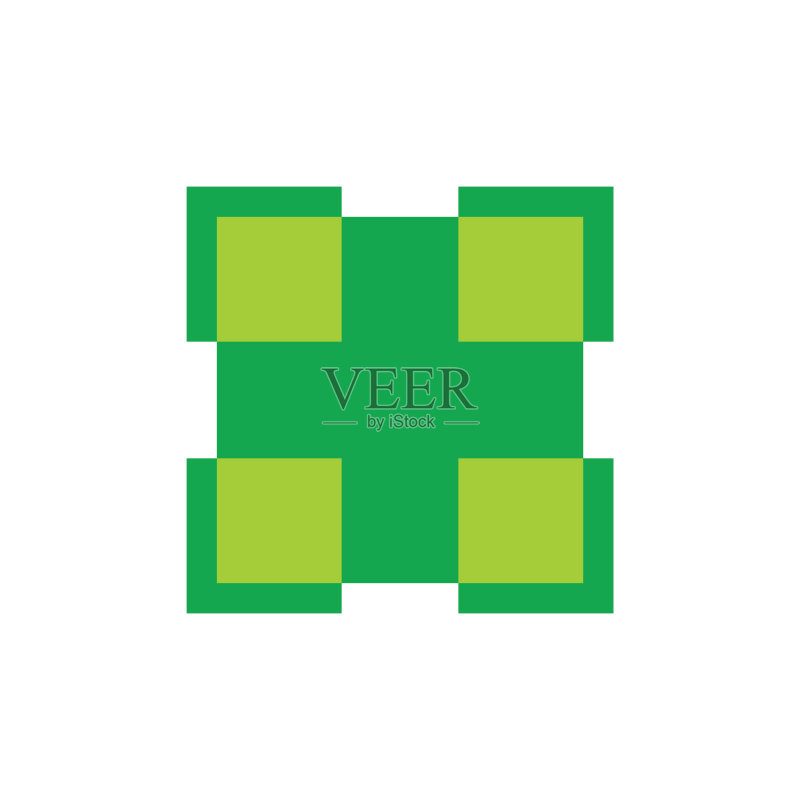 方形几何像素简约Logo图标素材