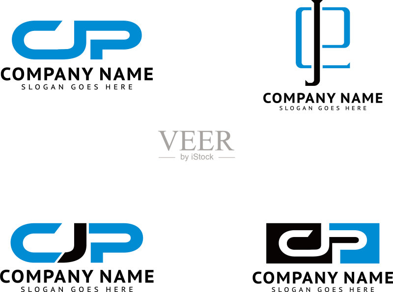 字母CJP logo模板设计图标素材
