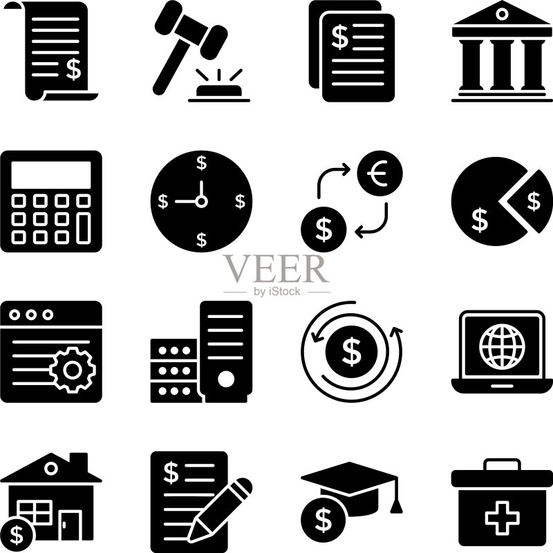 金融科技图标图标素材
