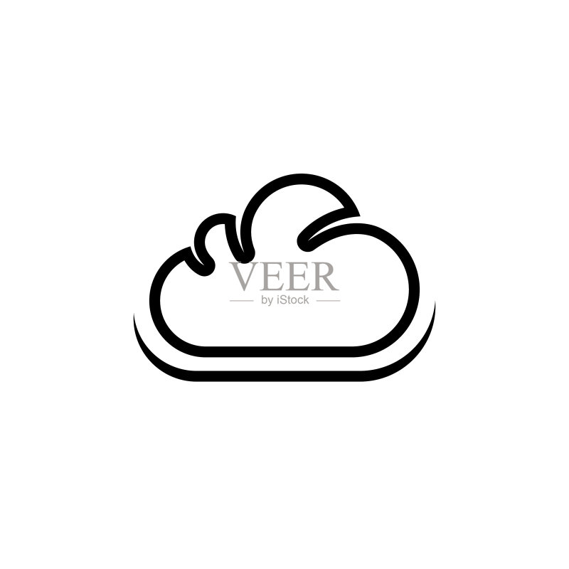 云朵线条标志图标图标素材