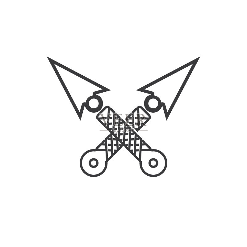 忍者武器Logo图标素材