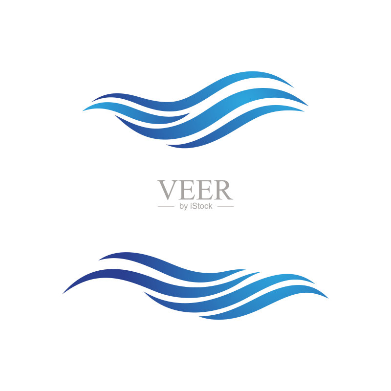 水波浪图标设计图标素材