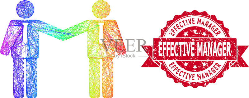 刮痕有效管理者印章和光谱图标素材