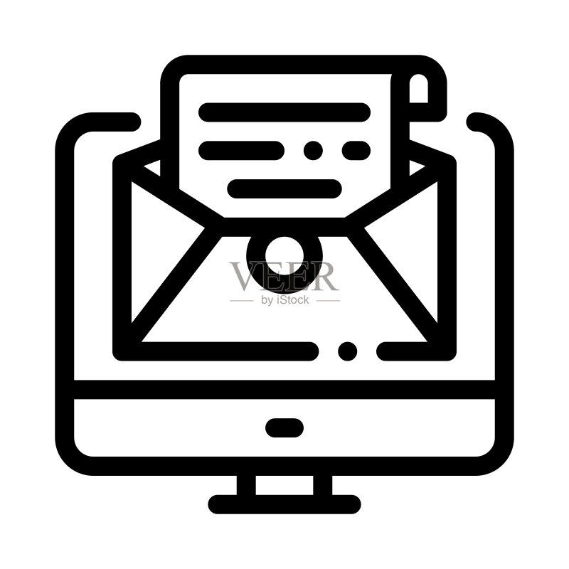 接受来信邮件管理员线性图标矢量图图标素材