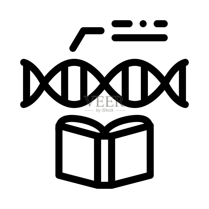 DNA分子研究员线性图标矢量图图标素材
