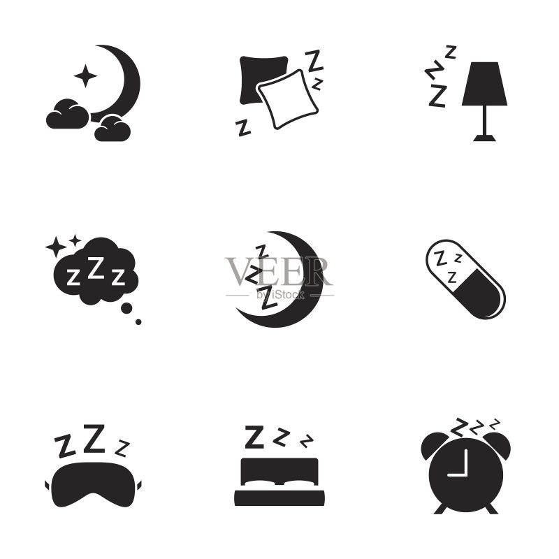 睡眠主题图标图标素材