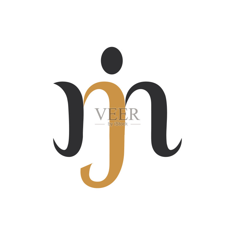 JM或MJ首字母标志设计图标素材