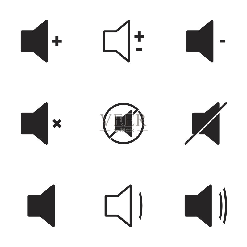 音频扬声器音量图标图标素材