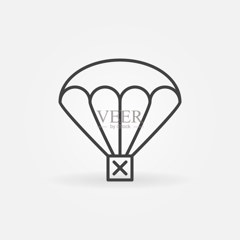 空投细线概念图标图标素材