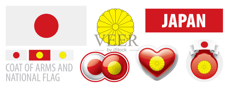 设外套、徽和国旗图标素材