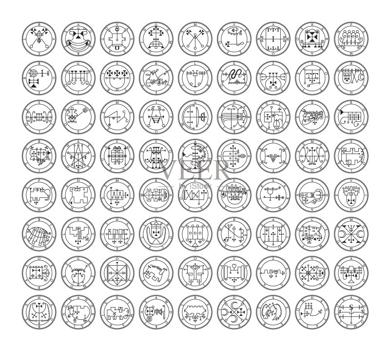恶魔符号及其印记合集图标素材