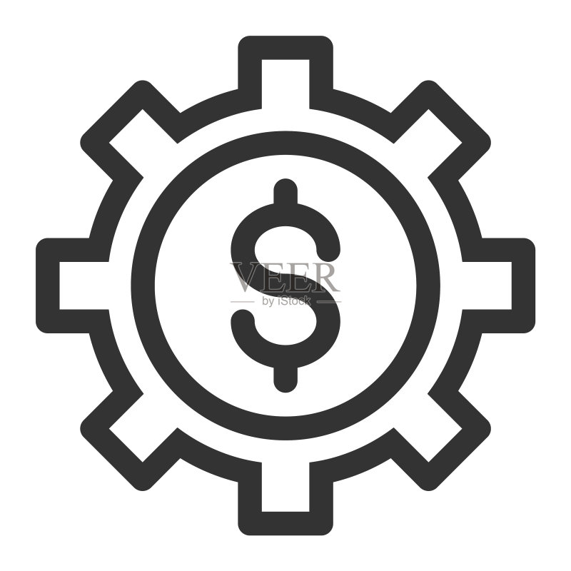 金融或银行线性图标图标素材