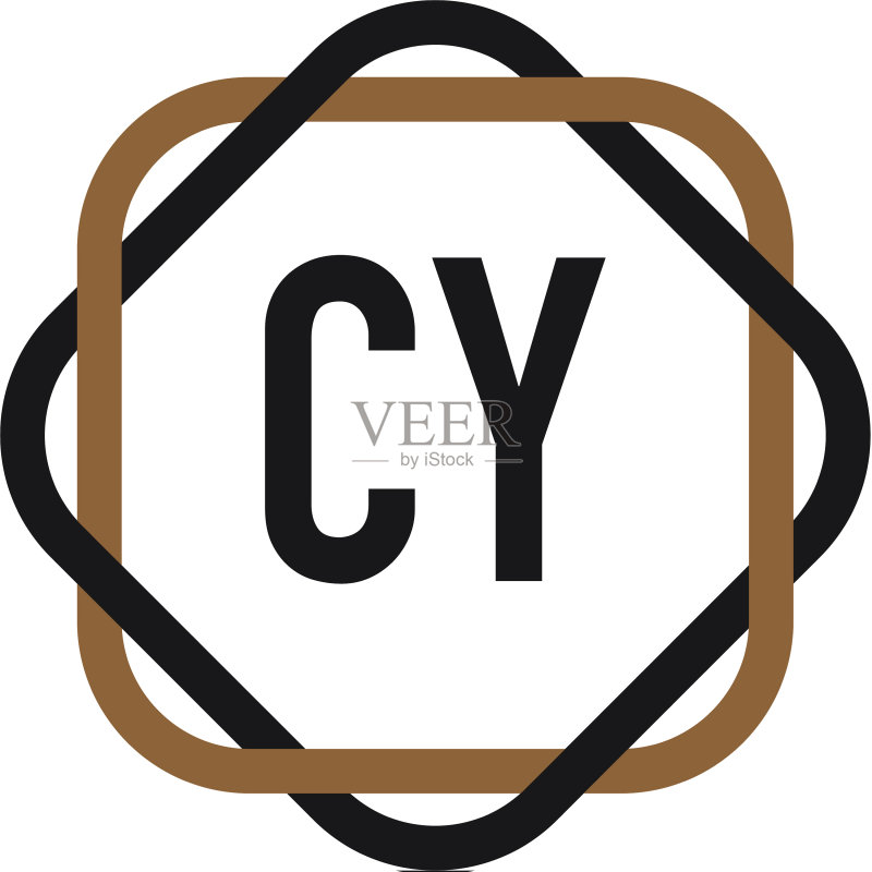 字母CY优雅标志设计模板图标素材