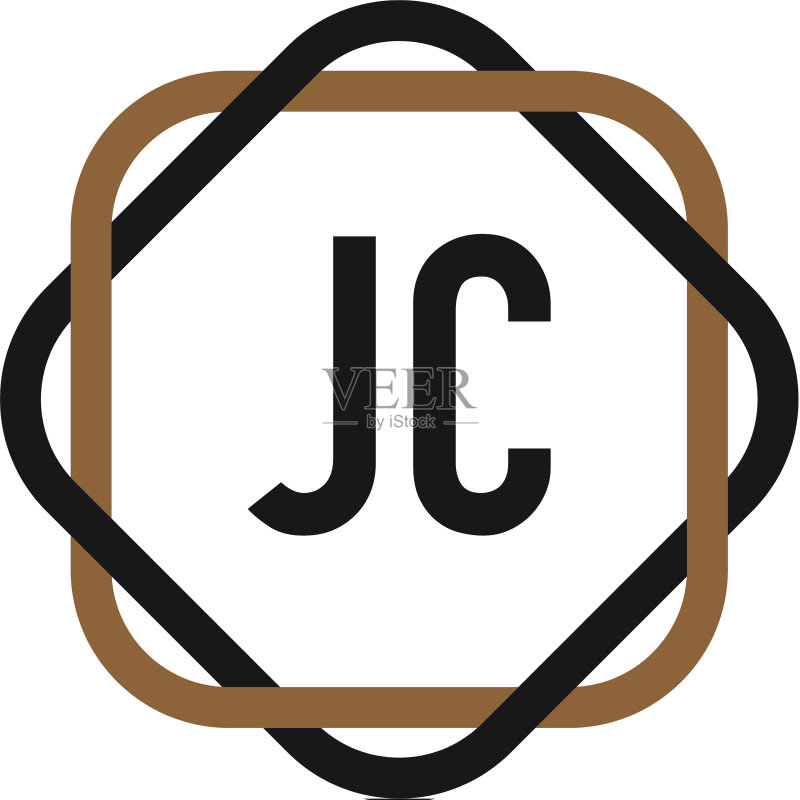 首字母JC优雅标志设计模板图标素材