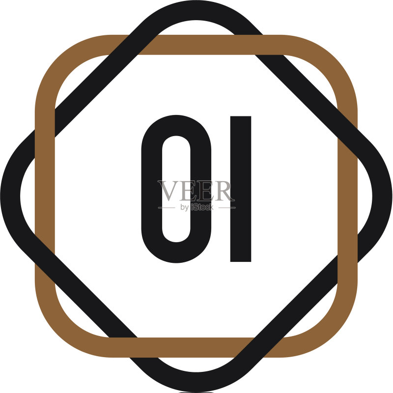 字母OI优雅Logo设计模板图标素材