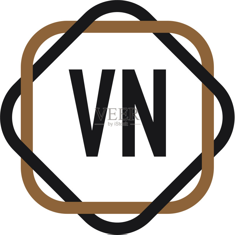 首字母VN优雅logo设计模板图标素材